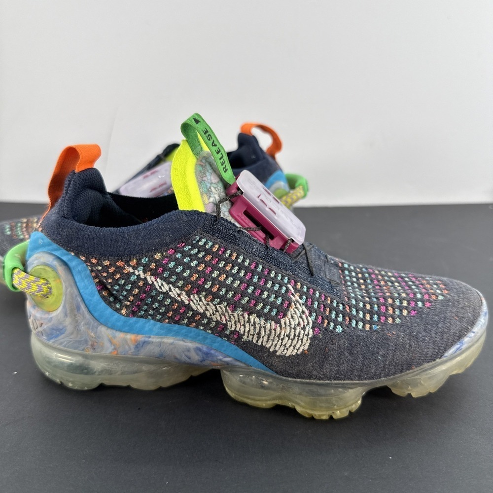 Nike Air VaporMax 2020 Flyknit Deep Royal Blue Multi W Size 6.5 - Picture 12 of 16